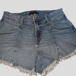 Sincerely Jules Light Blue Frayed Jean Shorts